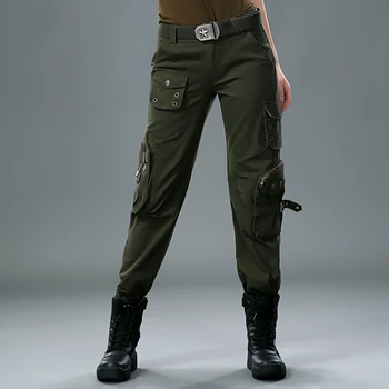 Kuum Matkamine Matkamine Püksid Naiste Ronida Jahindus Instrumentaarium Väljas Kamuflaaž Püksid Sõjalise Multi-tasku Puuvill Tactical Püksid