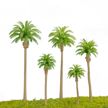100tk/palju 6,5 cm 1/200 Skaala Plastikust Miniatuurne Mudel Palm Tree Arhitektuuri Mudel Ho Rongi Raudtee Paigutus