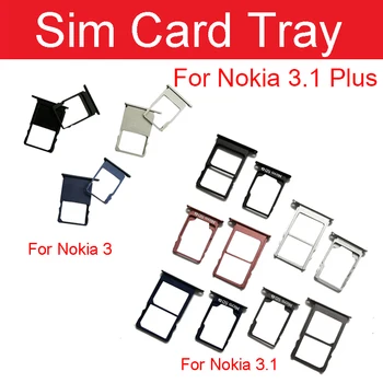 1 valige Sim-Kaardi hoidik Hoidik Nokia 3 / 3.1 / 3.1 Pluss TA-1032 Sim-SD Pesa Kaardi Adapter Varuosad