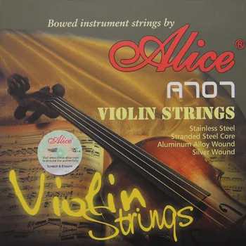 Alice Viiul Stringid A707 brändi premium viiul stringid Kroomitud Terasest Põimitud Terasest Core nikeldatud Palli Lõppu