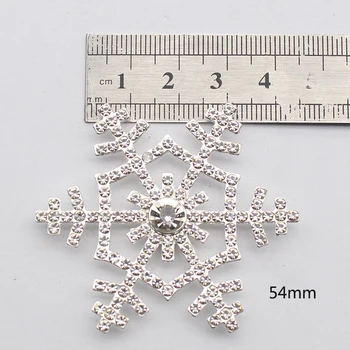 4pieces kohta 54mm hõbeda sulamist lumehelves kaunistused saab kasutada kaunistada Jõulud kingitused, diy saab kaunistada