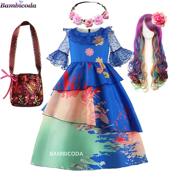 2022 Encanto Isabela Räpane Kleit Anime Cosplay Karneval Halloween Riideid Sünnipäeva Väljamõeldud Printsess Kleidid Tüdrukute Kleit