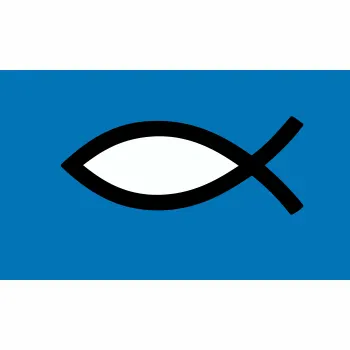 jeesus kala ichthys ichthus Lipu Yehoy rippuvad 90*150cm Sinine Kaunistamiseks