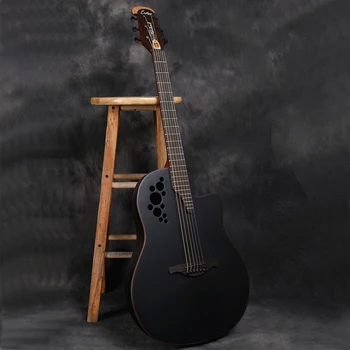 41 tolline Folk Electric Guitar Solid Kuusk Viinamarja Auk Kitarril 6 keelt Akustiline Kitarr Kõrge Kvaliteedi süsinikkiust Kitarr AGT235