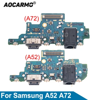 Aocarmo Laadimine USB-Pordi Laadija Dock Connector Kõrvaklappide Pistik Mic Juhatuse Flex Varuosade Samsung Galaxy A52 A72 A725F