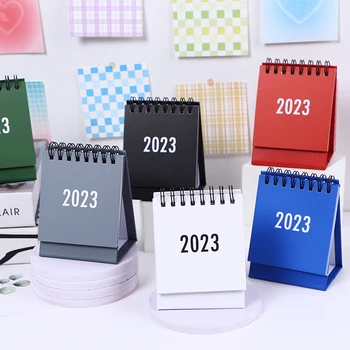 2023 Laua Kalender, Kleebised Kawaii Dual Coil Päevas Nädalas iga-Aastase Tegevuskava Planeerija Mini Desktop Calendar Armas kontoritarbed