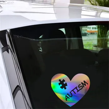 Hubane Autism Südame Puzzle Tükk Seina Kodus Klaasist Aken-Ukseline Auto Kleebis Auto Sülearvuti Veoauto