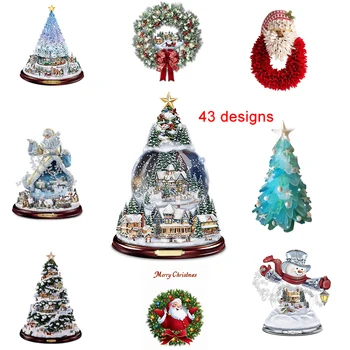 20x30cm Merry Christmas Tree Pöörleva Skulptuur Rongi Decor Aknas Kleebi Kleepsud Santa Claus Kaunistused Koju 2023 Navidadf