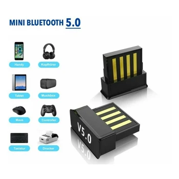 Bluetooth-Adapter, Nano USB-5.0 Bluetooth Dongle Wireless Audio Bluetooth Pulk Bluetooth-Vastuvõtja ARVUTI Windows 10 8 7