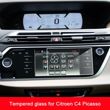 Karastatud Klaasist Film Citroen C4 Picasso Auto GPS Navigatsiooni HD Selge Meedia Touch Screen Protector 2014-2017 aasta