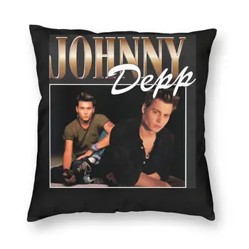Johnny Depp 90s Klassikaline Muusik Diivan Padi Kodu Kaunistamiseks Kuulus Ameerika Näitleja Cry Baby Square Visata padjapüür