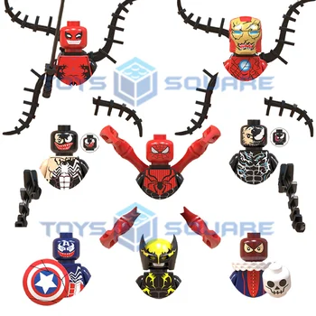 Mürgi Iron Man Wolverine Spider Kapten Ameerika Deadpool Mudel ehitusplokid KES Tellised Komplekt Kingitused, Mänguasjad Lastele