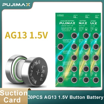 PUJIMAX 30 TK 1,5 V Alkaline Button Patareid LR44 AG13 LR 44 A76 357 357A LR1154 SR1154 SR44 AG 13 Mänguasjade Vaadata Kalkulaator