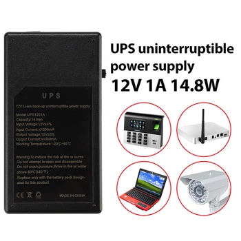 12V 1A 14.8 W Kaasaskantavad Universaalsed Smart UPS Aku Backup Turvalisuse ooteolekus Toide Katkematu toiteallikas