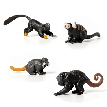 Simulatsioon Plastikust Mini Džunglis Loomade Mudel Ahv Mänguasi Valgetups,Thowler monkey, Saguinus midas,Keiser Tamarin Kujukeste mänguasjad