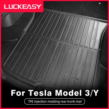 LUCKEASY Ees Ja Taga, Pagasiruumi Matid Auto Tarvikud Tesla Mudel 3 Mudel Y 2021-2022 TPE-Non-Slip Lihtne Puhtana Hoidmine Matt