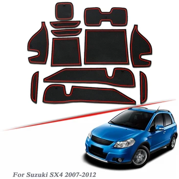 13pcs Auto Stiil Suzuki SX4 2007-2012 Lateks Värava ava pad Salongi Ukse Groove Matt Non-slip tolmu Matt sisustuselemendid