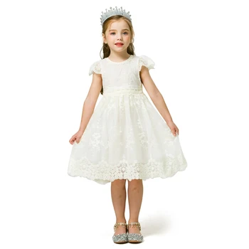 Suvel Väikesed Tüdrukud Printsess Kleit Sünnipäeva Valge Pulmapidu Tülli Kleidid, Lille, Pitsi Vabaaja Laste Riided 3 5 8 Aastat