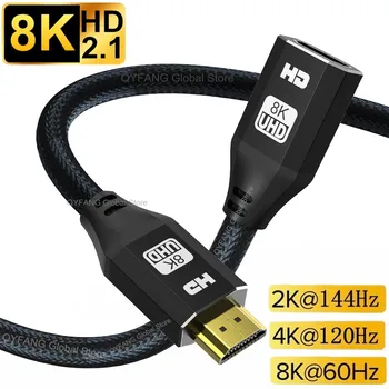 HDMI-Ühilduvate Extender Kaabel 8K HDMI-Ühilduvate 2.1 Kaabel Meeste ja Naiste Kaabel HDTV PS4 Lülitage HDMI-Ühilduvate Pikendamine