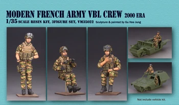 1/35 Kaasaegse prantsuse Armee Meeskonna sõdur mänguasi Vaik Mudel Mini Kit unassembly Värvimata