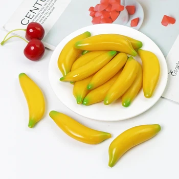 Pidulik Asjade Kunstlik Puu Kaunistused Plastikust Simulatsiooni Mini Banaan Mudel Teenetemärgi Rekvisiidid 10 Tk/palju
