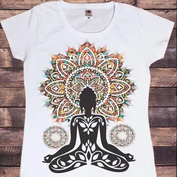 Zen Hulkur Boho Paix T-särk Naiste Buddha Tšakrate Meditatsiooni Prindi Tops harajuku särk Tee T-Särk Femme Suvel Tshirt naine