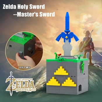 Zelda Hinge Looduses Kes Arhitektuur Hyrule Lossi Ja Master Mõõk Plokid Relva Tellised Haridus Mänguasjad Lastele Kingitus