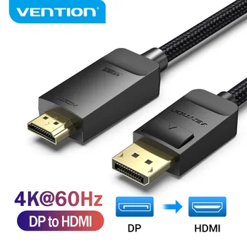 Sekkumise teel DisplayPort-HDMI Kaabel-4K 60Hz DP to HDMI Kaabel Display Port Male to HDMI Male Adapter HDTV Projektoriga DP to HDMI